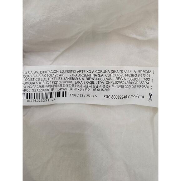 Zara Midi Dress SZ S Halter Embroidered Gauze Beachy Bohemian Cottagecore - Picture 11 of 13